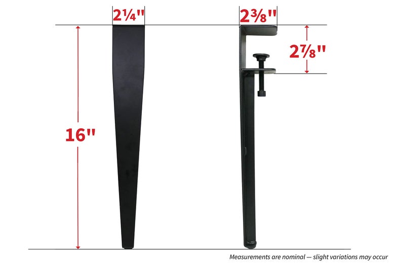 Shepherd Hardware 8130E 16" Adjustable Fit Table Clamp Legs, Black - Image 5